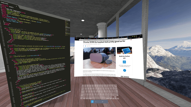 Webの閲覧と没入型VRでのコーディング