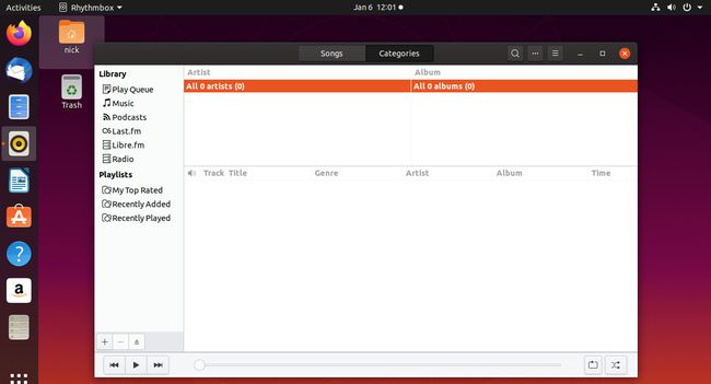 Ubuntu с открытым Rhythmbox