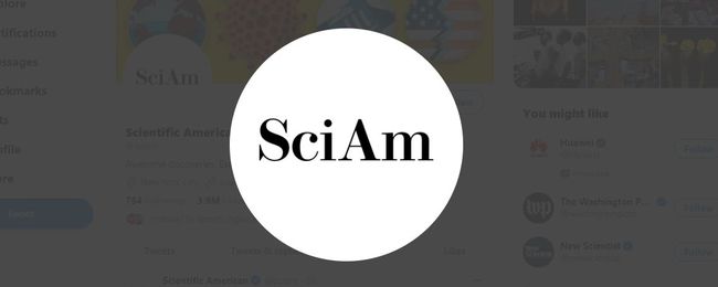 Logo SciAm pe Twitter