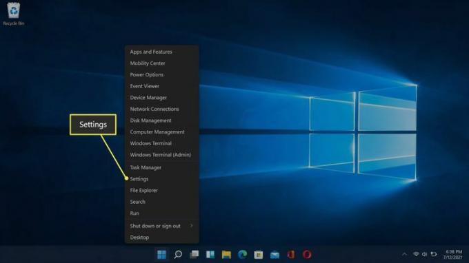 Windows 11 작업 표시줄에 강조 표시된 설정