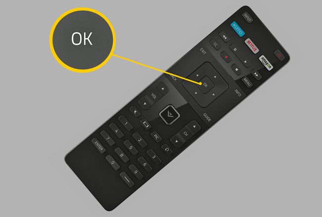 Vizio VIA Remote – tlačidlo OK