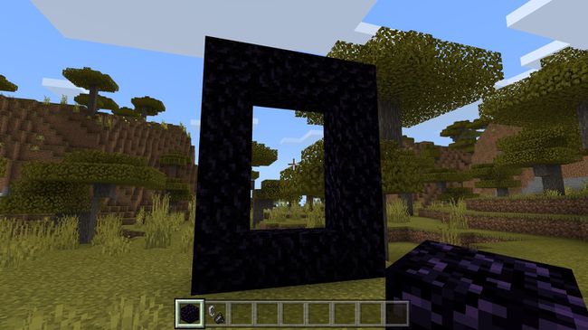 Coloque duas obsidianas entre as bordas dos blocos verticais para conectar o quadro.
