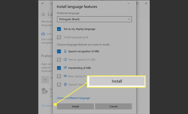 Instalowanie języka w systemie Windows 10.