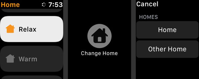 Van huis veranderen in Home op Apple Watch
