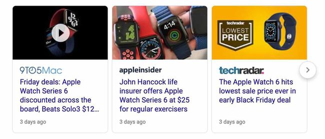 Apple Watch Series6が割引を受けていることを示す3つの広告