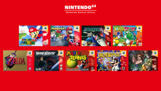 Скріншот лінійки Nintendo64, яка надходить в Nintendo Online.