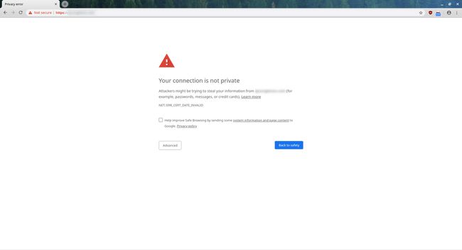 Chrome 개인정보 보호 오류