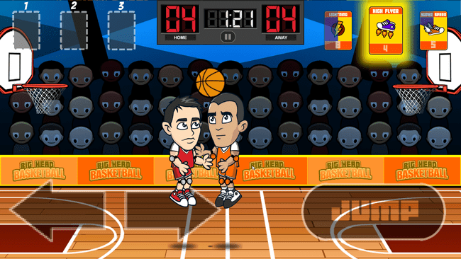 Ekraanipilt Big Head Basketballi mängimisest Windows 10-s.