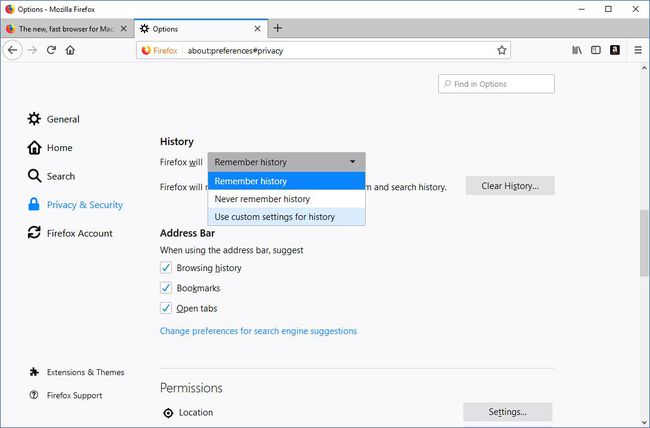 Cómo encontrar la lista del historial en Firefox