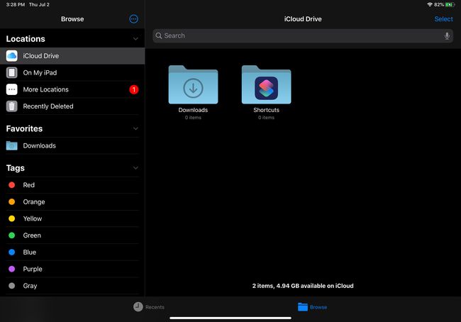 Puede encontrar sus descargas en iOS a través de iCloud Drive