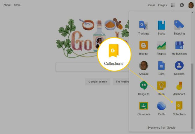 Icono de colecciones en las aplicaciones de Google