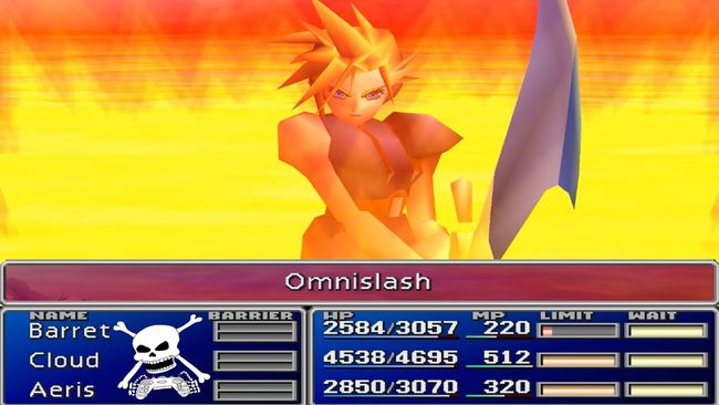 Final Fantasy VII'de kılıç kullanan bir oyuncu