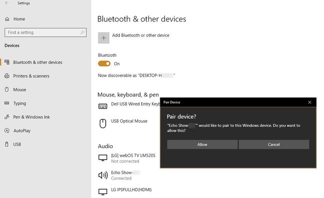 Setări Bluetooth PC – Permite asocierea