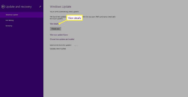 Windows Güncellemeleri Ayrıntıları görüntüle