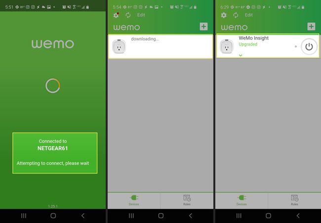 Langkah terakhir untuk memasukkan smart plug ke jaringan Anda di aplikasi WeMo