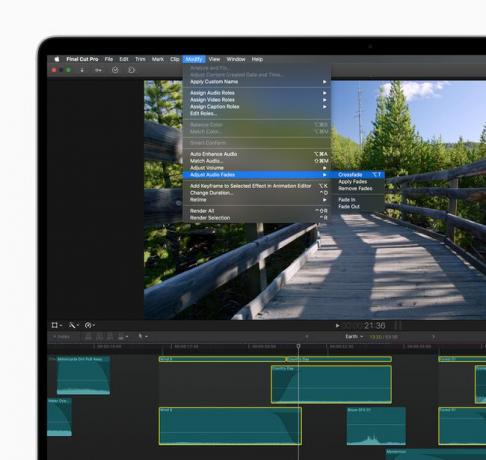 MacのFinalCut ProXでオーディオフェードを調整する