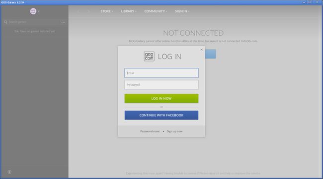 GOG Galaxy inloggen op Linux