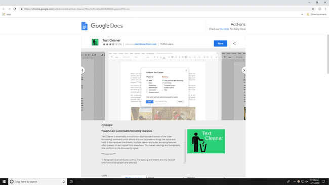 google docs เพิ่มตัวล้างข้อความ