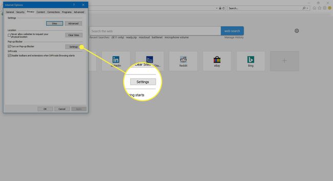 El botón de configuración