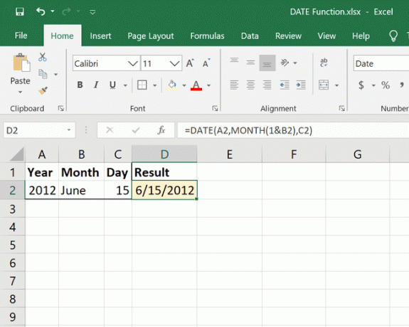 Funkcje DATA i MIESIĄC w jednej formule Excel