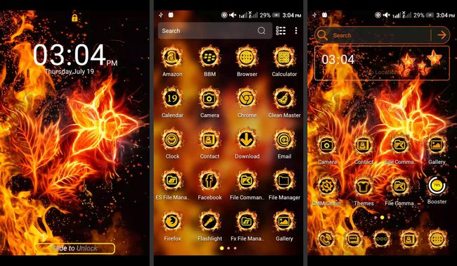 Feuer-Blumen-Thema für Android