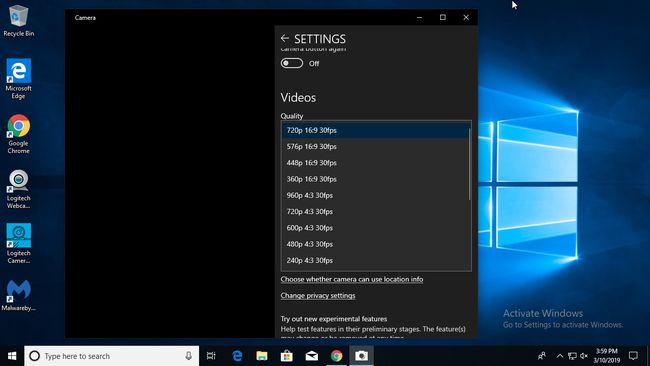 Pengaturan Resolusi Webcam di Windows 10