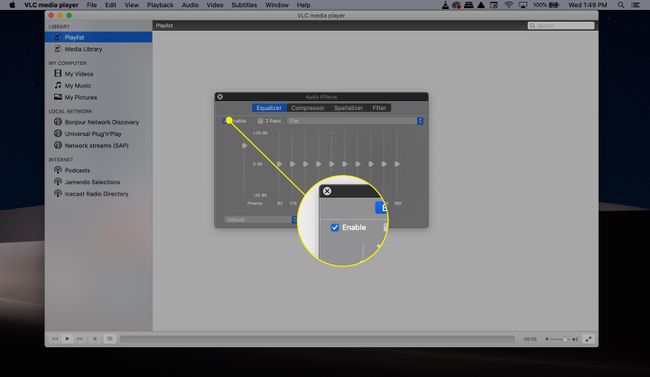 تمكين VLC EQ