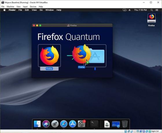 Arrastra y suelta Firefox en tu carpeta de aplicaciones