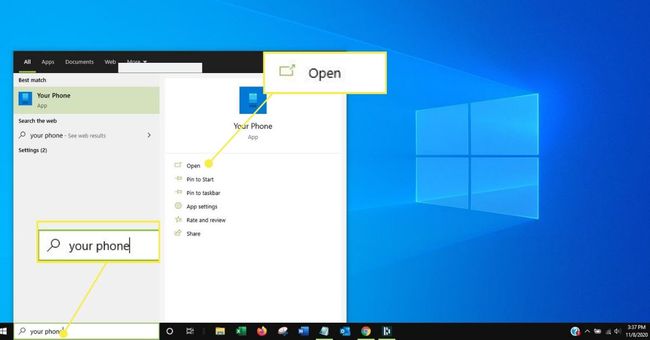 Ouvrez l'application Votre téléphone dans Windows 10