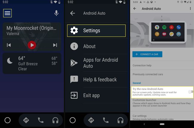 Stappen om een ​​Android Auto-update te forceren.