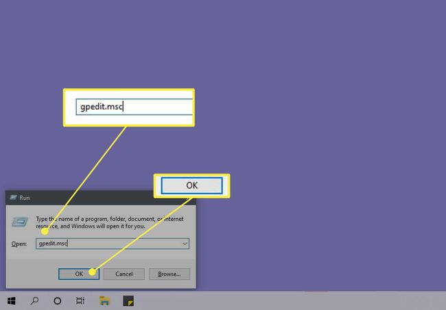 Grupipoliitika redaktori käivitamine Windowsi käivitamise rakendusest
