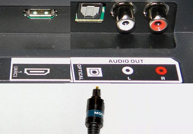 Esempio di uscita audio ottica digitale TV