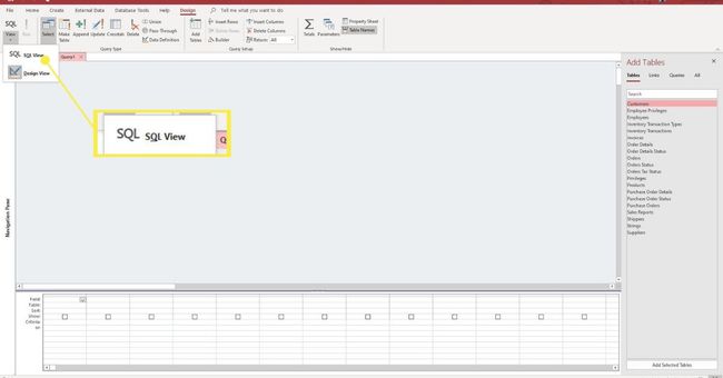 SQL-vaade SQL-i loendis