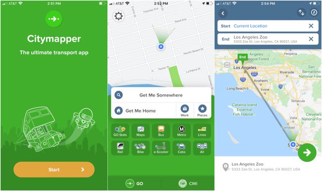 Cestovní aplikace Citymapper