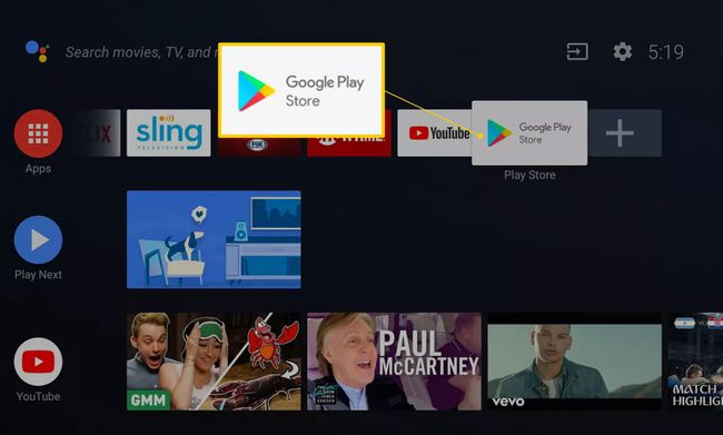 Значок Google Play Store на Android TV