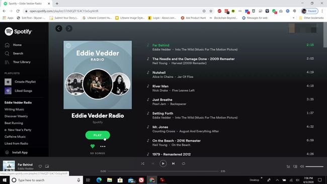 Aplikacja internetowa Spotify