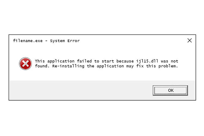 Chybová zpráva ijl15 DLL v systému Windows