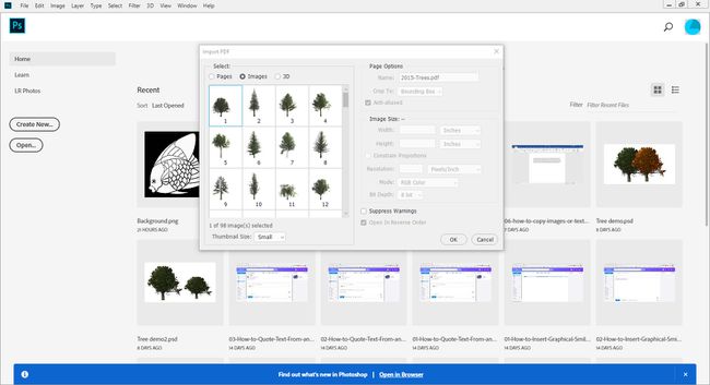 Wyodrębnianie obrazów z pliku PDF w programie Photoshop.