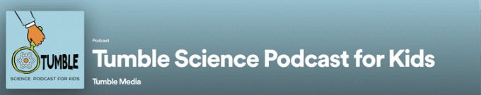 Logotip The Tumble Science Podcast for Kids.