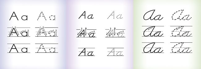 Fonts4Teachers Schriftartenbeispiele mit dem Buchstaben A