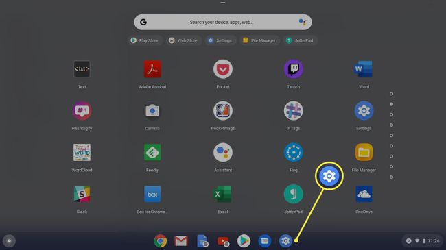 Uygulamaları Chromebook'ta görüntüleme.