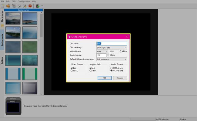 DVDStyler-App zum Brennen einer DVD unter Windows 10, Mac und Linux.