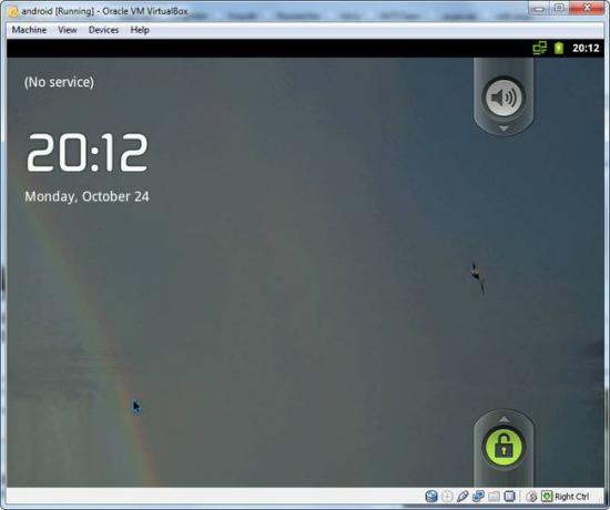 Ecran de blocare Android în VirtualBox
