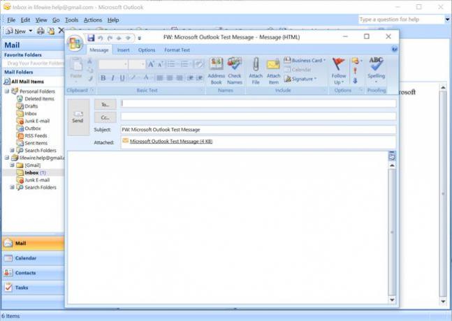 Outlook 2007 neue Weiterleitungs-E-Mail mit einer anderen E-Mail als Anhang