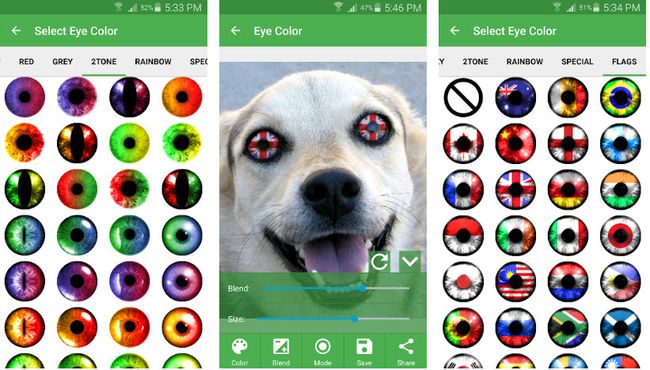 NiceEyes Live Eye-Farbwechsler-App für Android