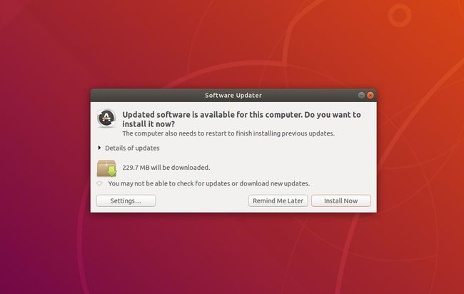 Narzędzie aktualizacji pulpitu Ubuntu