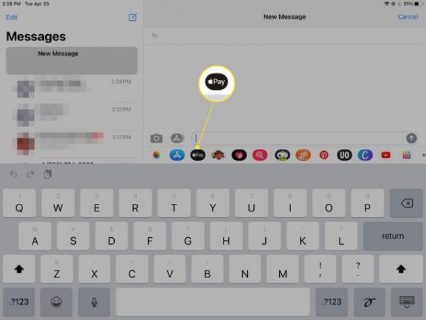 新しいiPadメッセージで強調表示されたApplePayアイコン