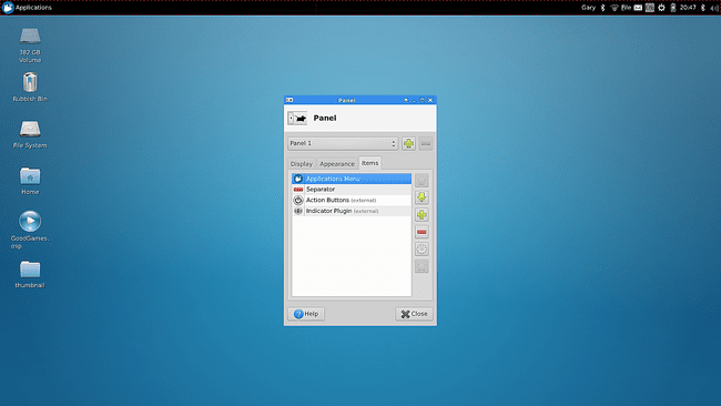 XFCE-paneel Launcher toevoegen