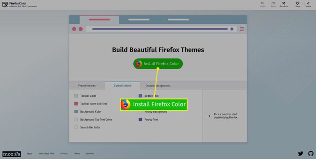 Instala el complemento Firefox Color