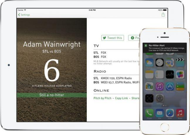 Nunca perca outro no-hitter com o aplicativo No-Hitter Alerts para iOS